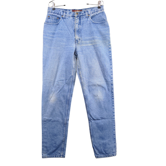 L.A. Blues Women's Slim Tapered Leg Jeans Blue 14 Long Light Stone Wash Denim - Picture 1 of 12